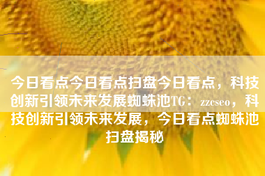 今日看点今日看点扫盘今日看点，科技创新引领未来发展蜘蛛池TG：zzcseo，科技创新引领未来发展，今日看点蜘蛛池扫盘揭秘