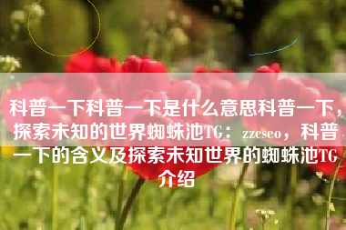 科普一下科普一下是什么意思科普一下，探索未知的世界蜘蛛池TG：zzcseo，科普一下的含义及探索未知世界的蜘蛛池TG介绍
