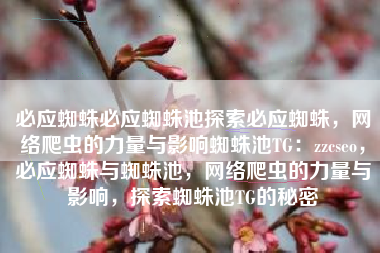 必应蜘蛛必应蜘蛛池探索必应蜘蛛，网络爬虫的力量与影响蜘蛛池TG：zzcseo，必应蜘蛛与蜘蛛池，网络爬虫的力量与影响，探索蜘蛛池TG的秘密