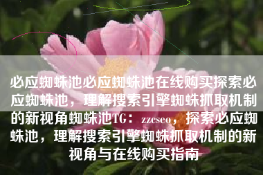 必应蜘蛛池必应蜘蛛池在线购买探索必应蜘蛛池，理解搜索引擎蜘蛛抓取机制的新视角蜘蛛池TG：zzcseo，探索必应蜘蛛池，理解搜索引擎蜘蛛抓取机制的新视角与在线购买指南