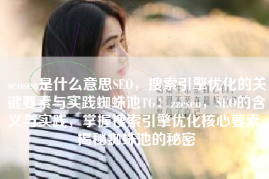 seoseo是什么意思SEO，搜索引擎优化的关键要素与实践蜘蛛池TG：zzcseo，SEO的含义与实践，掌握搜索引擎优化核心要素，揭秘蜘蛛池的秘密