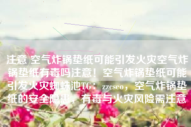 注意 空气炸锅垫纸可能引发火灾空气炸锅垫纸有毒吗注意！空气炸锅垫纸可能引发火灾蜘蛛池TG：zzcseo，空气炸锅垫纸的安全隐患，有毒与火灾风险需注意