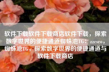 软件下载软件下载商店软件下载，探索数字世界的便捷通道蜘蛛池TG：zzcseo，蜘蛛池TG，探索数字世界的便捷通道与软件下载商店