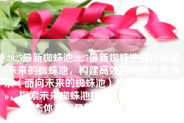 2025最新蜘蛛池2025最新蜘蛛池程序探索未来的蜘蛛池，构建高效的网络生态体系（面向未来的蜘蛛池）蜘蛛池TG：zzcseo，探索未来蜘蛛池技术，构建高效网络生态体系与最新蜘蛛池程序介绍
