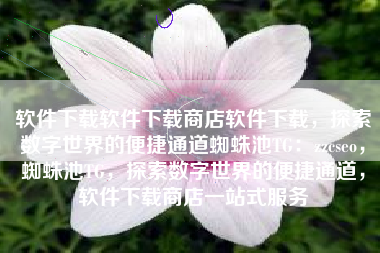 软件下载软件下载商店软件下载，探索数字世界的便捷通道蜘蛛池TG：zzcseo，蜘蛛池TG，探索数字世界的便捷通道，软件下载商店一站式服务