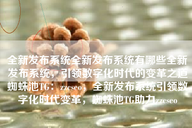 全新发布系统全新发布系统有哪些全新发布系统，引领数字化时代的变革之道蜘蛛池TG：zzcseo，全新发布系统引领数字化时代变革，蜘蛛池TG助力zzcseo