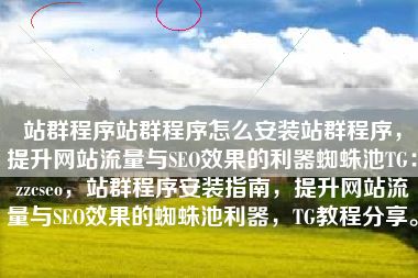 站群程序站群程序怎么安装站群程序，提升网站流量与SEO效果的利器蜘蛛池TG：zzcseo，站群程序安装指南，提升网站流量与SEO效果的蜘蛛池利器，TG教程分享。