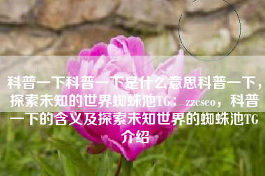 科普一下科普一下是什么意思科普一下，探索未知的世界蜘蛛池TG：zzcseo，科普一下的含义及探索未知世界的蜘蛛池TG介绍