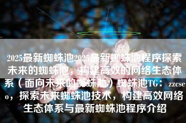 2025最新蜘蛛池2025最新蜘蛛池程序探索未来的蜘蛛池，构建高效的网络生态体系（面向未来的蜘蛛池）蜘蛛池TG：zzcseo，探索未来蜘蛛池技术，构建高效网络生态体系与最新蜘蛛池程序介绍