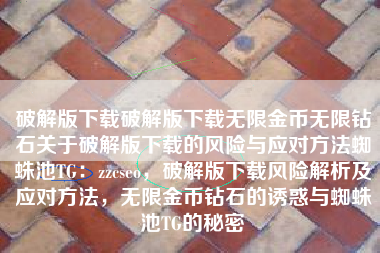 破解版下载破解版下载无限金币无限钻石关于破解版下载的风险与应对方法蜘蛛池TG：zzcseo，破解版下载风险解析及应对方法，无限金币钻石的诱惑与蜘蛛池TG的秘密