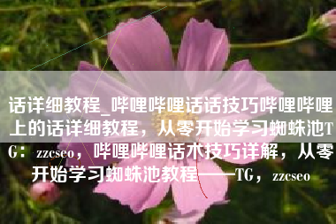 话详细教程_哔哩哔哩话话技巧哔哩哔哩上的话详细教程，从零开始学习蜘蛛池TG：zzcseo，哔哩哔哩话术技巧详解，从零开始学习蜘蛛池教程——TG，zzcseo