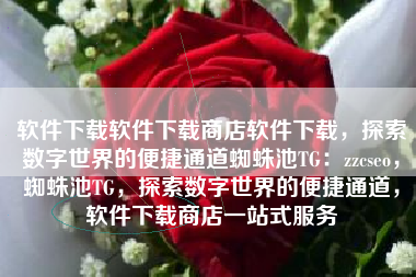 软件下载软件下载商店软件下载，探索数字世界的便捷通道蜘蛛池TG：zzcseo，蜘蛛池TG，探索数字世界的便捷通道，软件下载商店一站式服务
