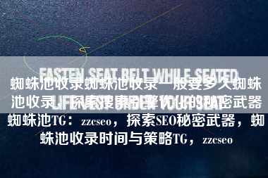 蜘蛛池收录蜘蛛池收录一般要多久蜘蛛池收录，探索搜索引擎优化的秘密武器蜘蛛池TG：zzcseo，探索SEO秘密武器，蜘蛛池收录时间与策略TG，zzcseo