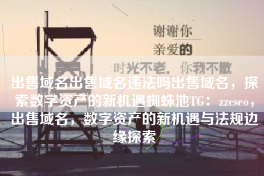 出售域名出售域名违法吗出售域名，探索数字资产的新机遇蜘蛛池TG：zzcseo，出售域名，数字资产的新机遇与法规边缘探索