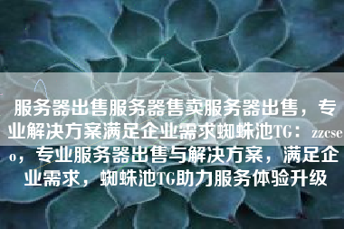 服务器出售服务器售卖服务器出售，专业解决方案满足企业需求蜘蛛池TG：zzcseo，专业服务器出售与解决方案，满足企业需求，蜘蛛池TG助力服务体验升级