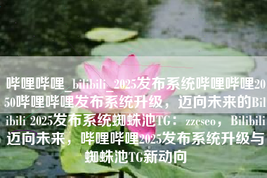 哔哩哔哩_bilibili_2025发布系统哔哩哔哩2050哔哩哔哩发布系统升级，迈向未来的Bilibili 2025发布系统蜘蛛池TG：zzcseo，Bilibili迈向未来，哔哩哔哩2025发布系统升级与蜘蛛池TG新动向