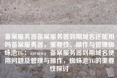 备案服务器备案服务器到期域名还能用吗备案服务器，重要性、操作与管理蜘蛛池TG：zzcseo，备案服务器到期域名使用问题及管理与操作，蜘蛛池TG的重要性探讨