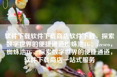 软件下载软件下载商店软件下载，探索数字世界的便捷通道蜘蛛池TG：zzcseo，蜘蛛池TG，探索数字世界的便捷通道，软件下载商店一站式服务