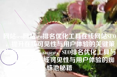 网站seo网站seo排名优化工具在线网站SEO，提升在线可见性与用户体验的关键策略蜘蛛池TG：zzcseo，SEO排名优化工具与策略，提升在线可见性与用户体验的蜘蛛池秘籍