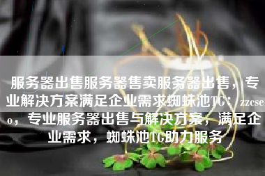 服务器出售服务器售卖服务器出售，专业解决方案满足企业需求蜘蛛池TG：zzcseo，专业服务器出售与解决方案，满足企业需求，蜘蛛池TG助力服务
